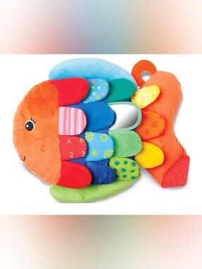 Melissa & Doug Flip Fish Soft Baby Toy Sensory Tummy Time Toys, Soft Fabric Toy